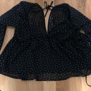 For Love and Lemons Polka Dot Blouse